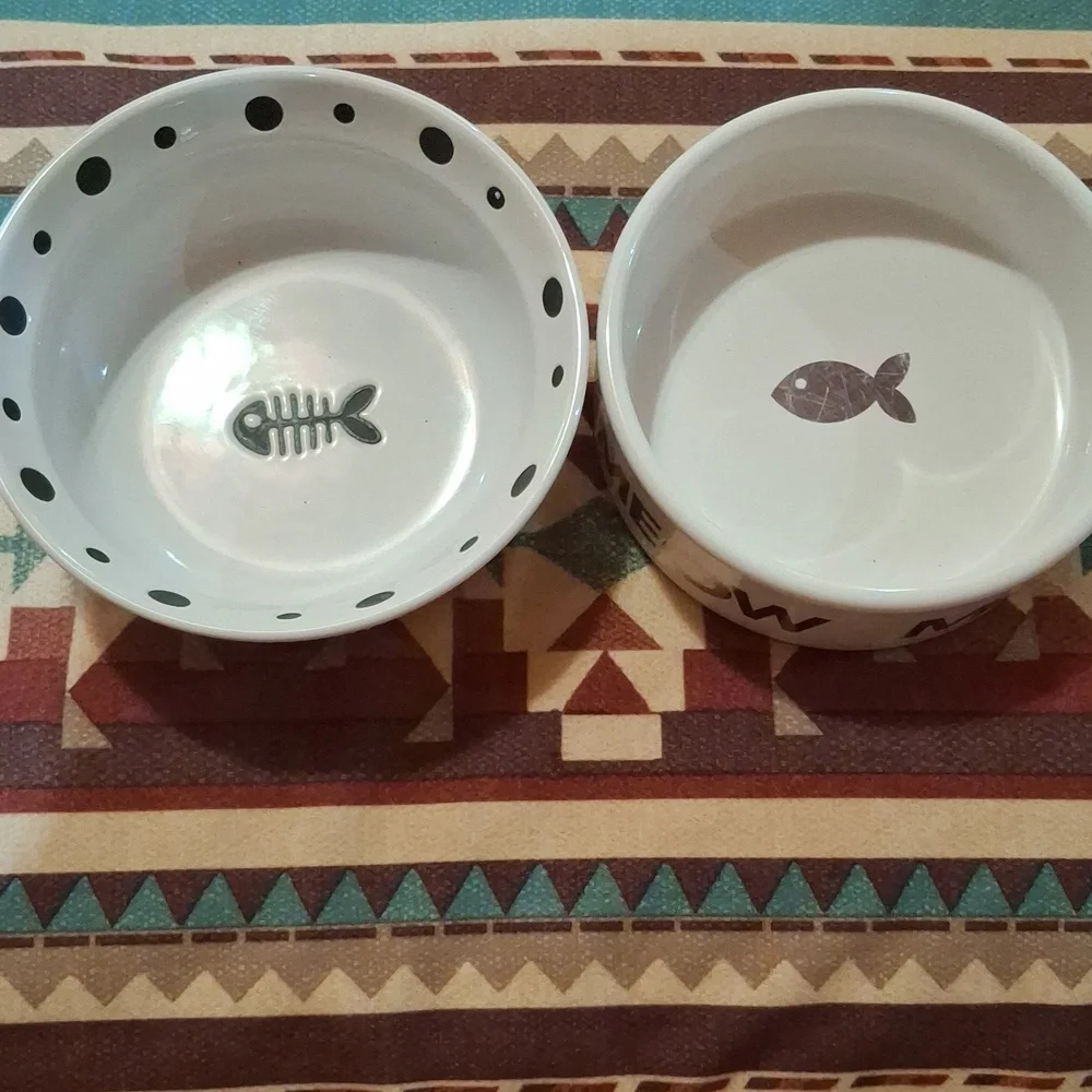 Two Kitty Bowls